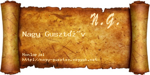 Nagy Gusztáv névjegykártya